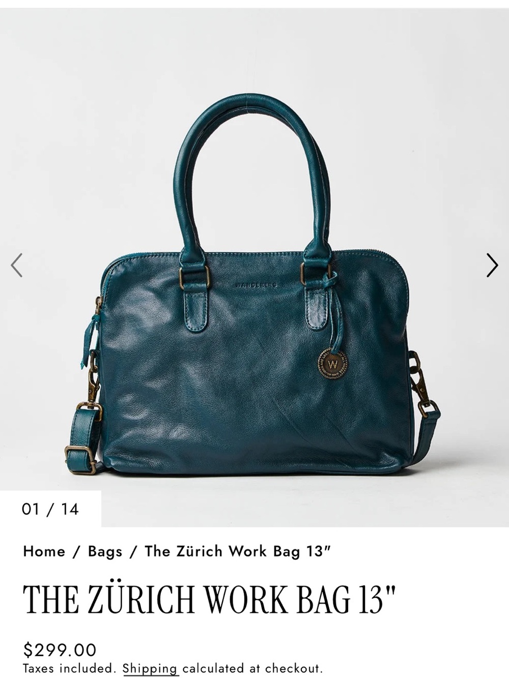 Wanderer Zurich Work Bag- 13 inches